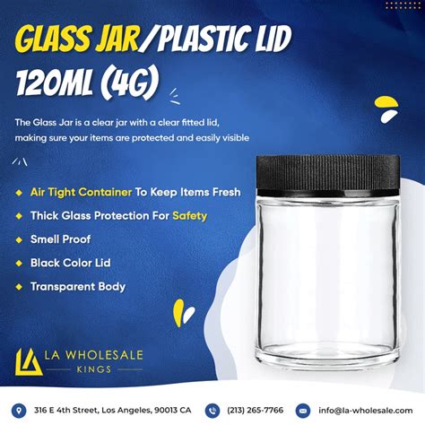 Glass Jar/ Plastic Lid by LA Wholesale Kings on Dribbble