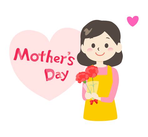 母の日お母さんとMother s Day文字イラスト フリー素材 イラストミント