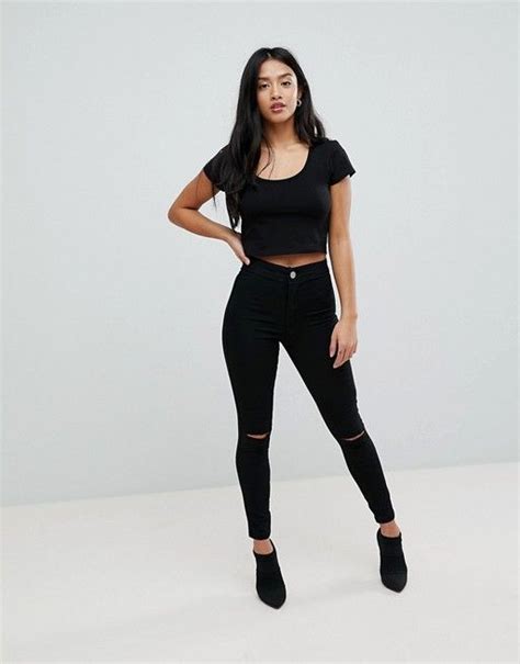 Asos Petite Asos Design Petite Rivington High Waist Denim Jeggings In