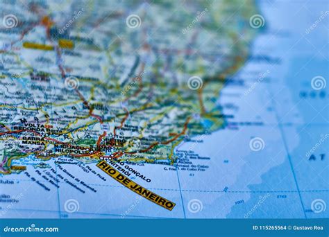 Map Of The City Of Rio De Janeiro Stock Photo Image Of Home World