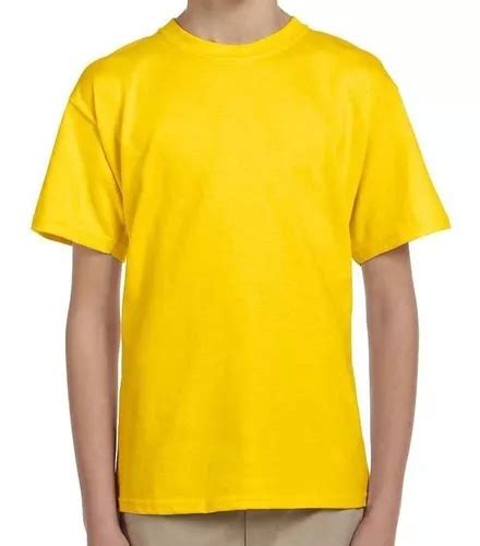 Camisa Camiseta Unisses Infantil Amarelo Basica Lisa Sublima Mercadolivre