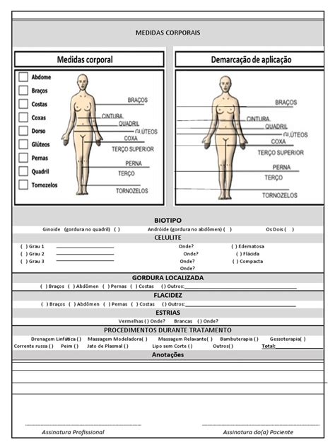 Ficha De Anaminese Intradermoterapia Pdf Gravidez Amamentação