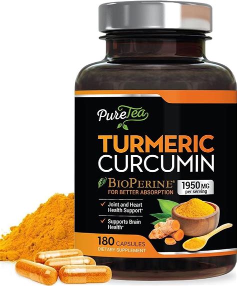 Turmeric Curcumin With BioPerine 95 Standardized Curcuminoids 1950mg