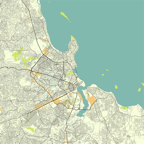 Vector City Map Of Dar Es Salaam Tanzania 27137110 Vector Art At Vecteezy