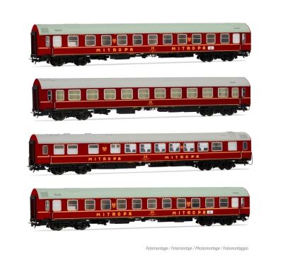 Salento Railroad Rail Model Shop Rivarossi HR4343 Set Of 4 Passenger