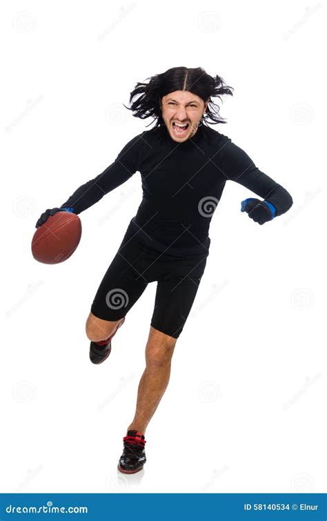 Man Playing American Football Stock Photo Image Of Touch Play 58140534