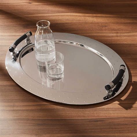 Alessi Vassoio Ovale In Acciaio Inossidabile Lucido Dal Design Moderno