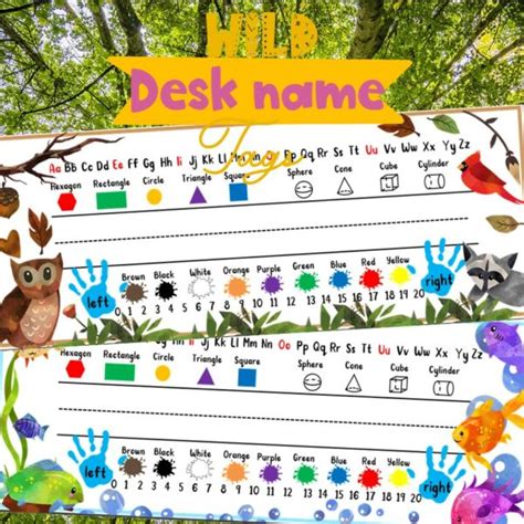 Wild Printable Desk Name Tags - Made By Teachers