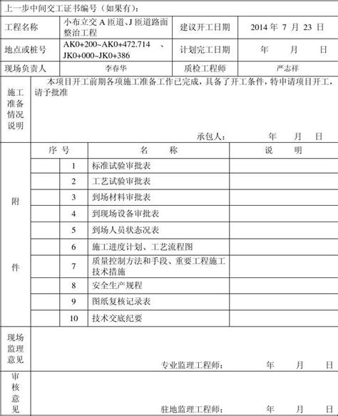 分部分项工程开工申请报告word文档在线阅读与下载无忧文档