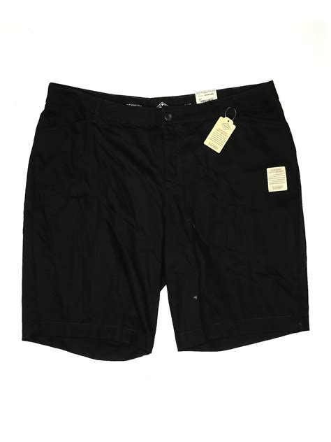 St John S Bay Solid Black Shorts Size 24 Plus 40 Off ThredUp