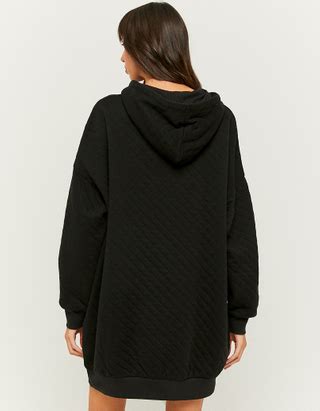 Robe Sweat Courte à Capuche Noire TALLY WEiJL France