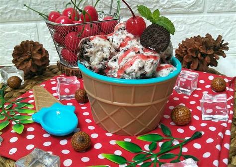 Resep Ice Cream Oreo Vanila Oleh Rahayu Sartika Br Sembiring Cookpad