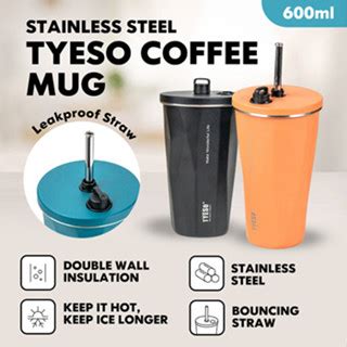 Tyeso Coffee Mug 600ML Stainless Steel Insulated Vacuum Tumbler With