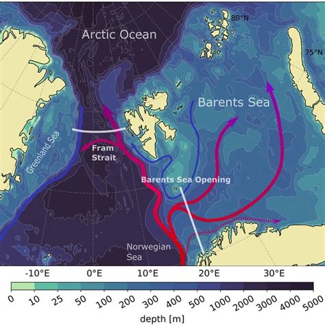 Atlantic Water Pathways Into The Arctic Via Barents Sea Opening And