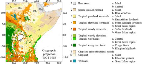 Ecological Zones Of East Africa As Derived From Global Land Cover 2000