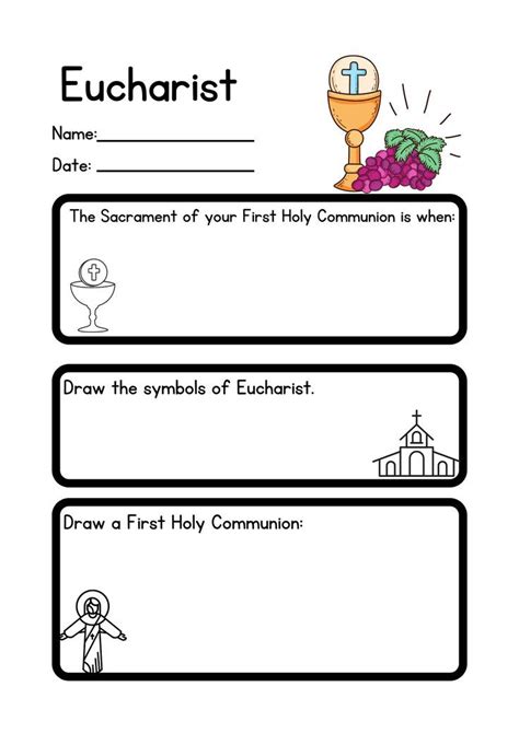 Editable Sacrament of Eucharist Worksheet in 2022 | Eucharist, Sacrament, Resource classroom