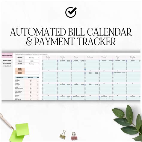 Bill Payment Tracker, Google Sheets Bill Calendar, Subscription Tracker, Finance Expense ...