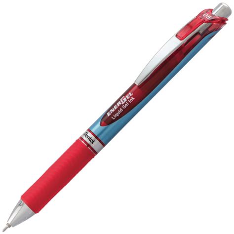 Pentel EnerGel Rétractable Stylo à Encre Gel Rouge fin 0 5 mm Grand