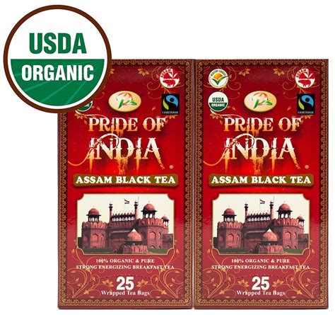 Pride Of India Organic Indian Assam Black Tea 25 Tea Bags N12 Free Image Download