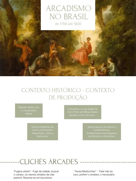 Contexto Histórico Do Arcadismo No Brasil - O Arcadismo no Brasil de 1768 a 1808: Contexto Histórico, Principais ...
