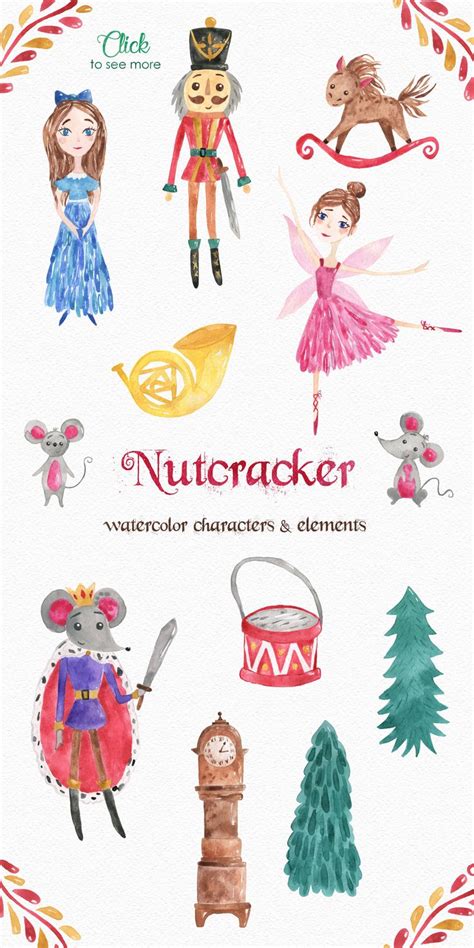 Nutcracker Watercolor Clipart By LeMagiqueBoutique On Creativemarket