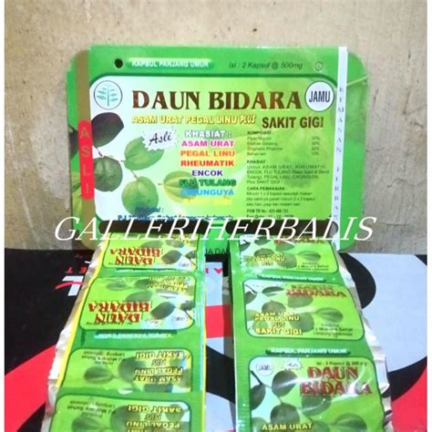 Jual Daun Bidara Kapsul Asam Urat Pegal Linu 20 Sachet Shopee Indonesia