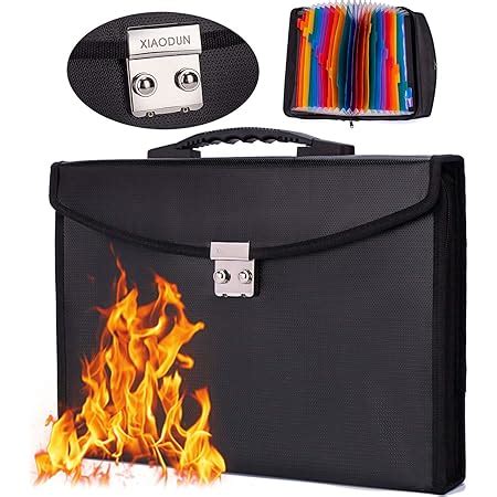 Amazon Fireproof Safe Waterproof Accordion File Bag Folder