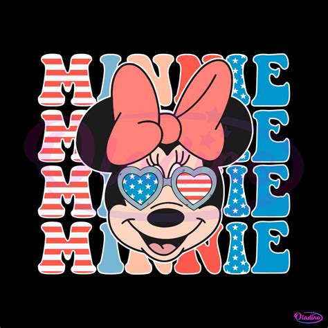 Vintage Disney Minnie Patriotic Fourth Of July Svg Digital File