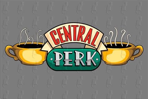 Central Perk Friends Color Vector Logo And Grayscale Friends Etsy