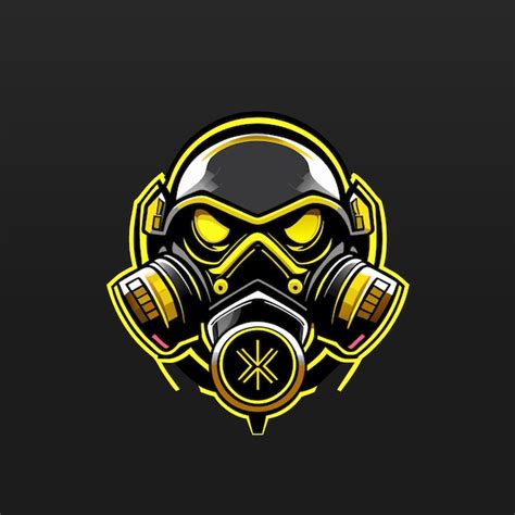 Premium Vector Gas Mask Esport Mascot Gaming Logo Illustration Design