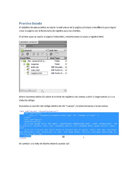 Practica Guiadan Css Practica Guiada El Objetivo De Esta Pr Ctica