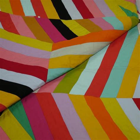 Handmade Diagonal Stripe Modern Quilt Multi-Coloured Design | Etsy ...