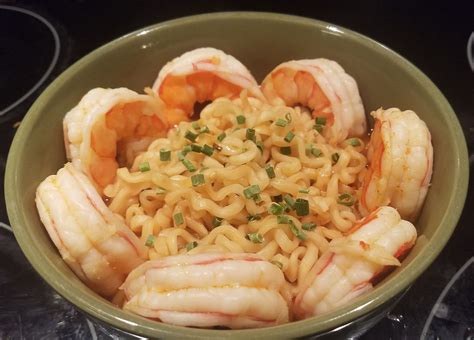 [homemade] Spicy Ramen With Jumbo Shrimp R Food