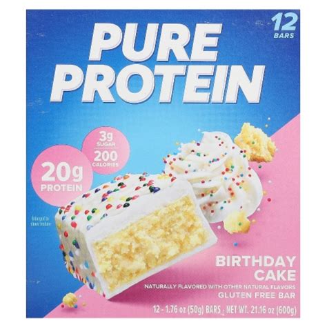 Pure Protein Gluten Free Bars Birthday Cake Bars Oz G