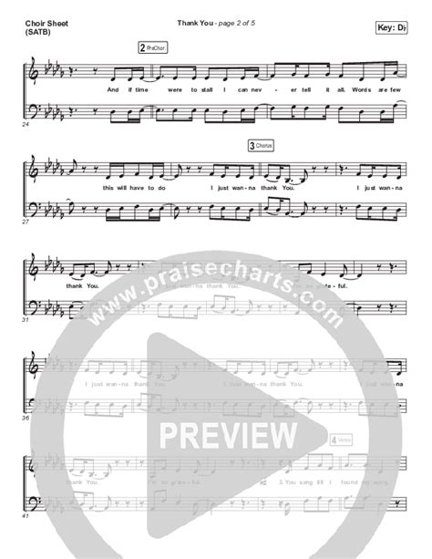 Thank You Choir Sheet Music PDF Maverick City Music PraiseCharts