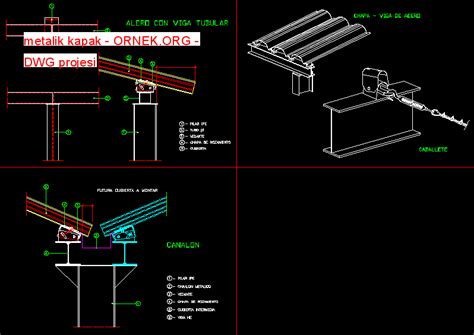 Proje Sitesi Metalik Kapak Autocad Projesi