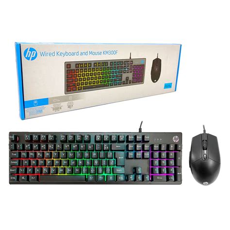 Kit Teclado E Mouse Gamer Hp KM300F Usb Rgb 6400 Dpi ABNT2 Submarino