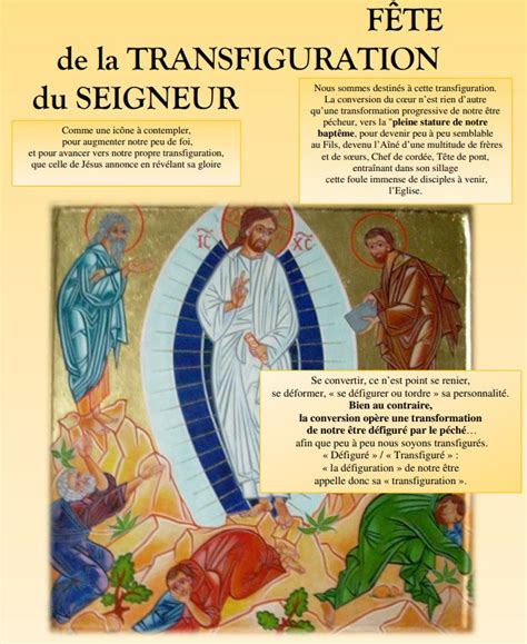 F Te De La Transfiguration Du Seigneur