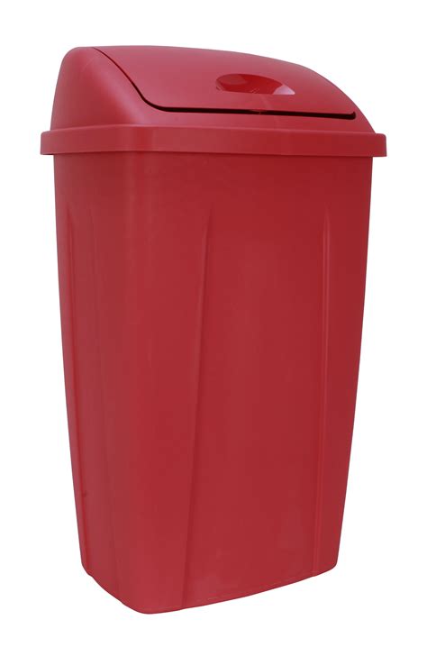 Mainstays Gallon Trash Can Plastic Swing Top Kitchen Trash Can Red