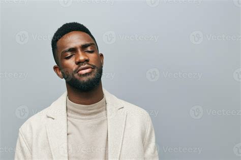 Emotion Man American Smiling Confident Expression Black Young Portrait