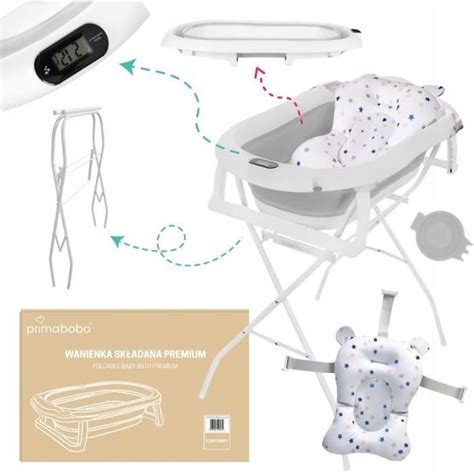 Primabobo Baignoire bébé pliante baignoire pour bébé pliable avec un