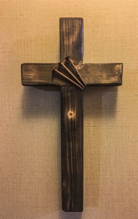 Wooden Cross Wall Decor Wood Burned Etsy Wooden Crosses Rustic Wood Cross Rustic Wood Crafts