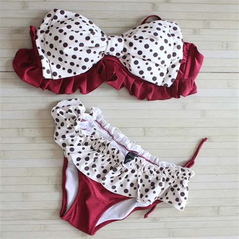 Aliexpress Buy Bow Knot Bikini 2018 Polka Dot Swimwear Women