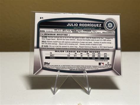 2023 Bowman Chrome 81 Julio Rodríguez Seattle Mariners 51 eBay