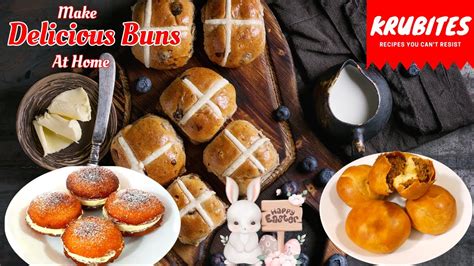 Delicious Buns No Knead Eggless Hot Cross Buns Meat Buns Eggless