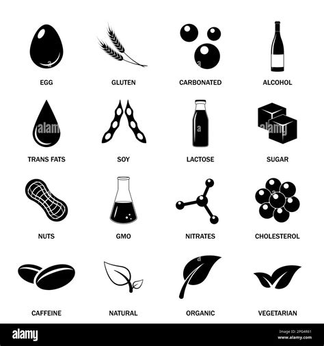 Allergen Icons Vector Set Stock Vector Image Art Alamy