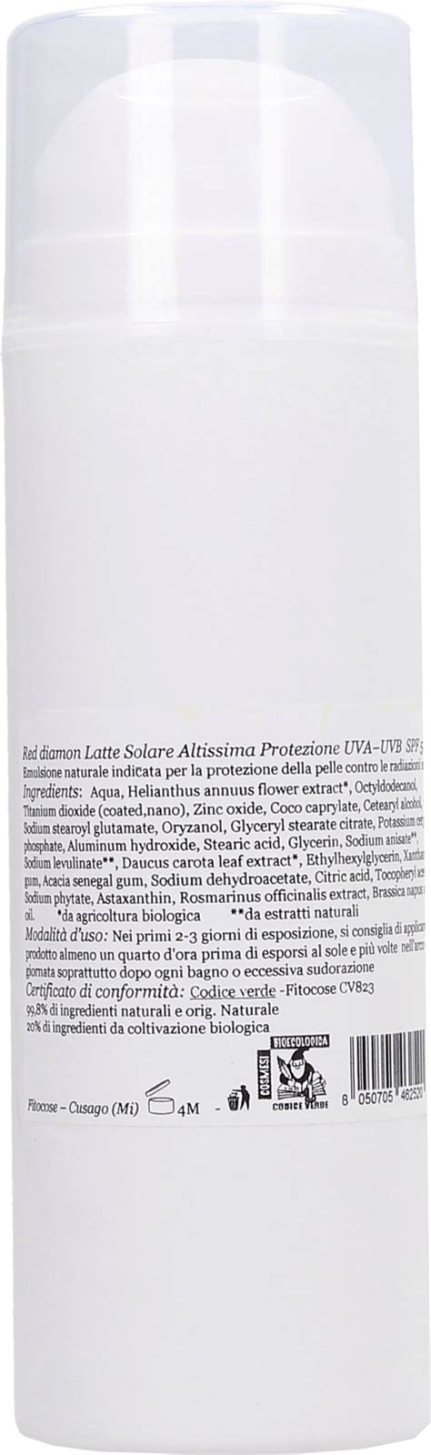 Fitocose Latte Solare Alla Carota Alta Protezione SPF 30 150 Ml Ecco