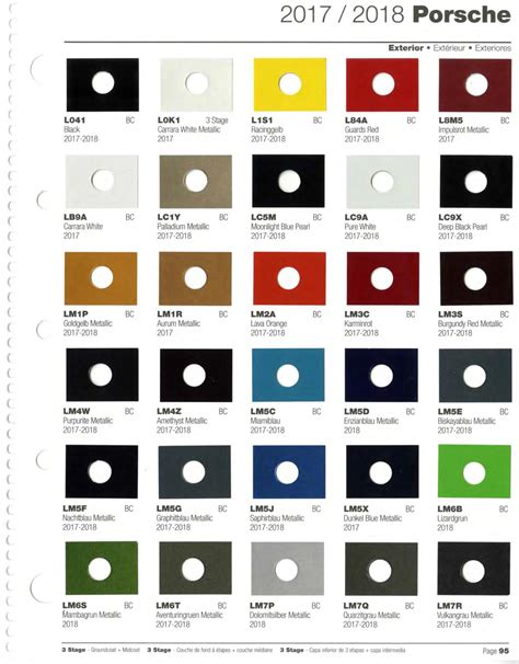 Porsche Paint Codes And Color Charts