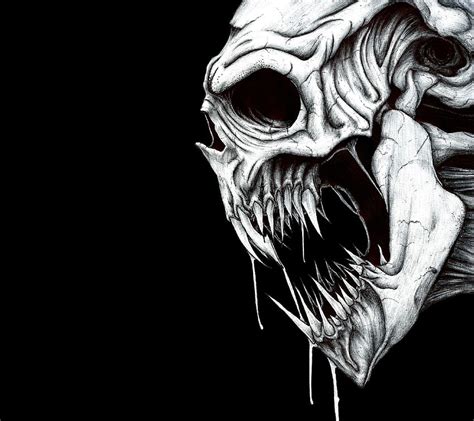 Scary Skull Drawing Horror Drawings HD Wallpaper Pxfuel