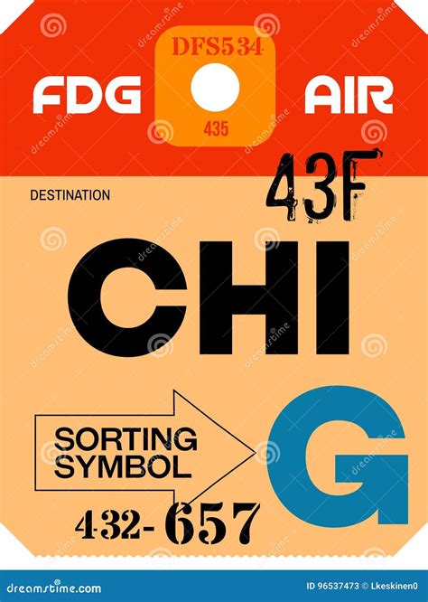 Vintage Luggage Tag stock vector. Illustration of adventure - 96537473